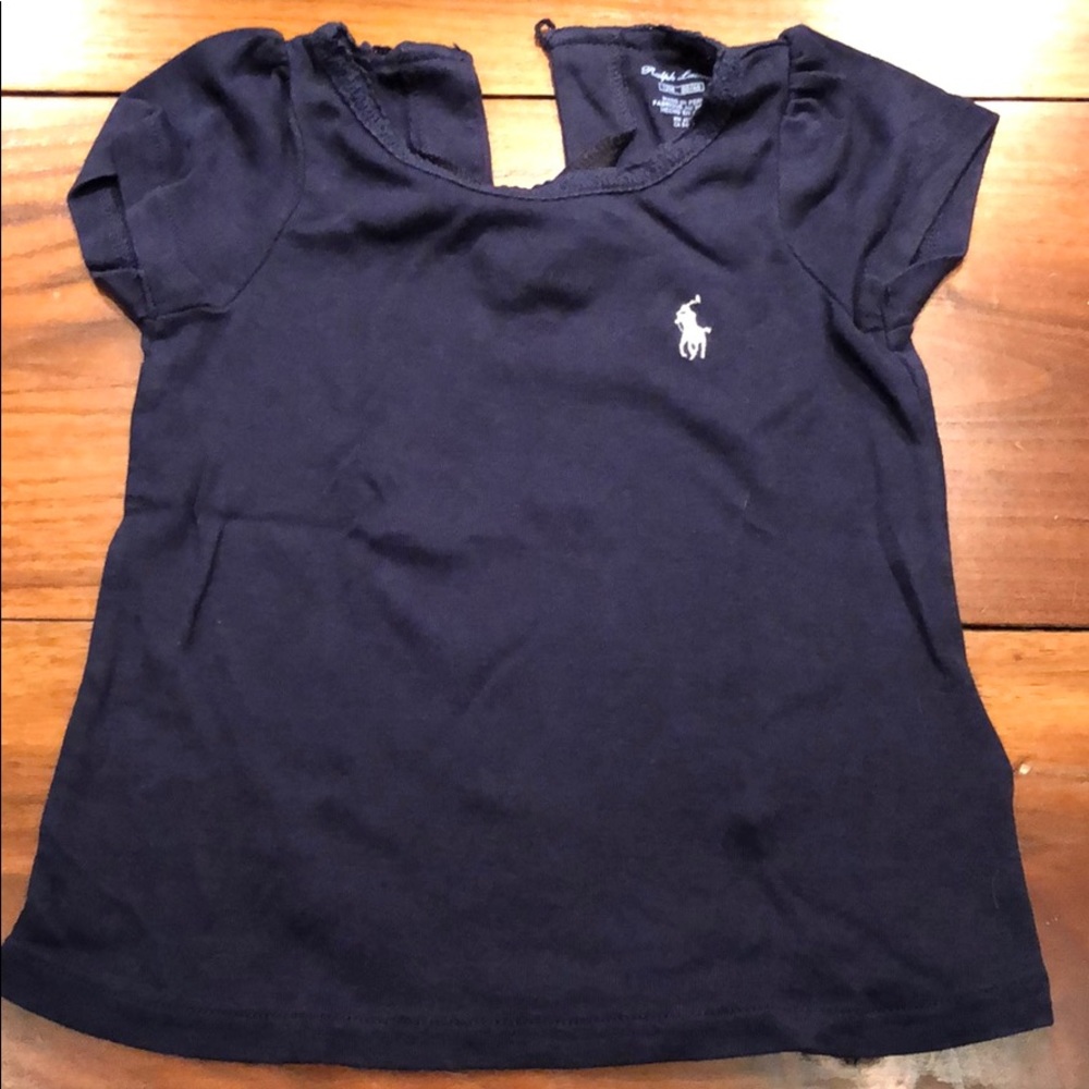 Baby Girl Navy Ralph Lauren shirt Size 12 month